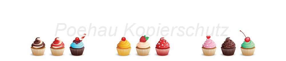 Bild 1 von AvS13061TL7814B Cupcake  / (Material) Hartschaum-Rückwand / (Schutzschicht) UV Hartlack glänzend mit Abperleffekt / (Langzeitgarantie) ohne Langzeitgarantie