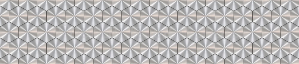Bild 1 von AvS3610IL9060A Sechseck Edelstahl grau  / (Material) Acryl-Rückwand / (Schutzschicht) für Wandverschraubung / (Langzeitgarantie) ohne Langzeitgarantie