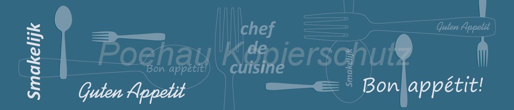 Bild 1 von AvS190508VL0005 Guten Appetit dunkelblau  / (Material) Hartschaum-Rückwand / (Schutzschicht) kein Schutzlack / (Langzeitgarantie) ohne Langzeitgarantie