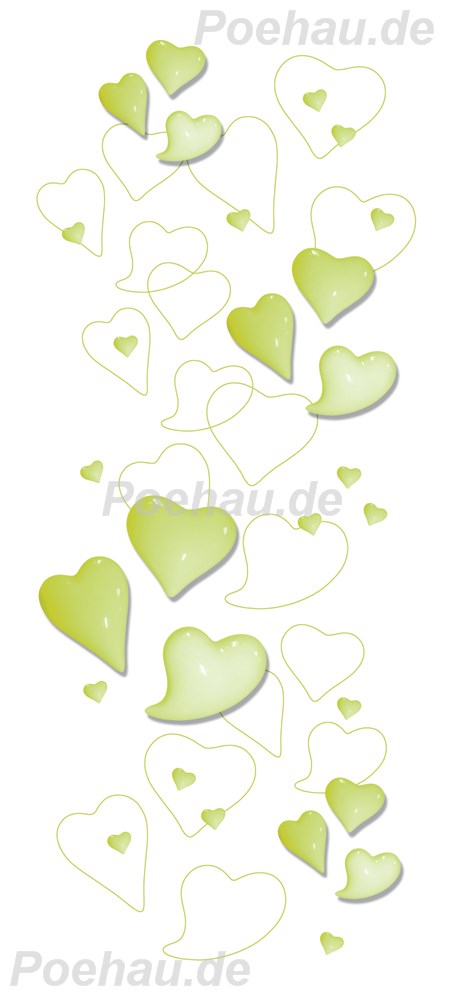 Bild 1 von Bad170726VL0002B Herz grün  / (Material) Hartschaum-Rückwand / (Schutzschicht) UV Hartlack matt / (Langzeitgarantie) ohne Langzeitgarantie