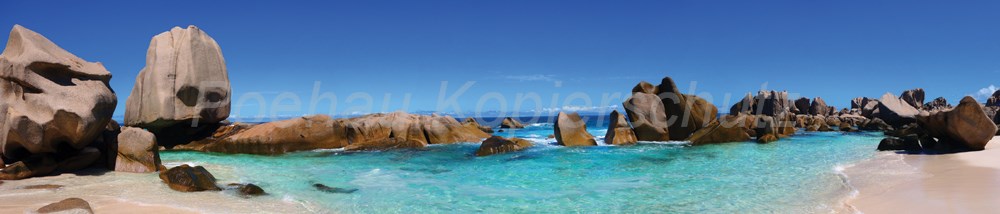 Bild 1 von AvS8645IL7315 Seychellen Strand Felsen  / (Material) Hartschaum-Rückwand / (Schutzschicht) UV Hartlack matt / (Langzeitgarantie) ohne Langzeitgarantie