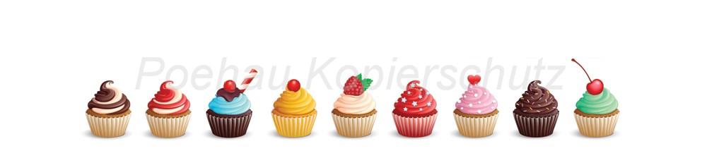 Bild 1 von AvS13061TL7814A Cupcake  / (Material) Aluverbund-Rückwand / (Schutzschicht) UV Hartlack glänzend mit Abperleffekt / (Langzeitgarantie) ohne Langzeitgarantie