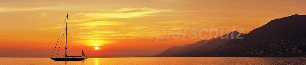 Bild 1 von AvS12160IL4008 Sonnenuntergang Segelboot  / (Material) Hartschaum-Rückwand / (Schutzschicht) UV Hartlack matt / (Langzeitgarantie) ohne Langzeitgarantie
