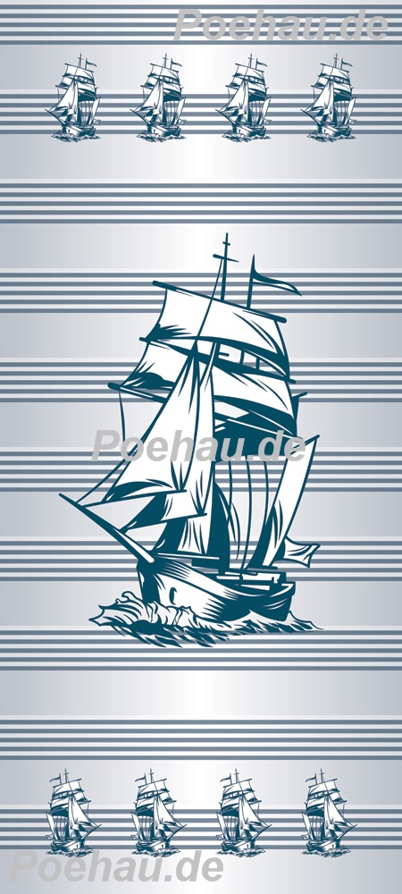 Bild 1 von Bad200511VL0002cmyk Segelschiff  / (Material) Aluverbund-Rückwand / (Schutzschicht) UV Hartlack glänzend mit Abperleffekt / (Langzeitgarantie) mit Langzeitgarantie* 5 Jahre