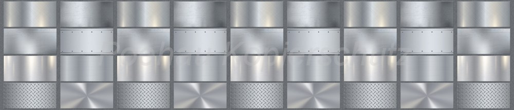 Bild 1 von AvS14111TL3174A edelstahlfarbig Rechteck  / (Material) Hartschaum-Rückwand / (Schutzschicht) UV Hartlack glänzend / (Langzeitgarantie) ohne Langzeitgarantie