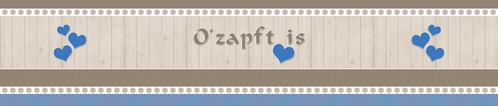 Bild 1 von AvS211409VL0002 O zapft is blau  / (Material) Aluverbund-Rückwand / (Schutzschicht) kein Schutzlack / (Langzeitgarantie) ohne Langzeitgarantie