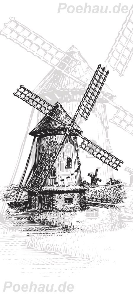 Bild 1 von Bad12772IL0989B Mühle  / (Material) Hartschaum-Rückwand / (Schutzschicht) UV Hartlack matt / (Langzeitgarantie) mit Langzeitgarantie* 5 Jahre