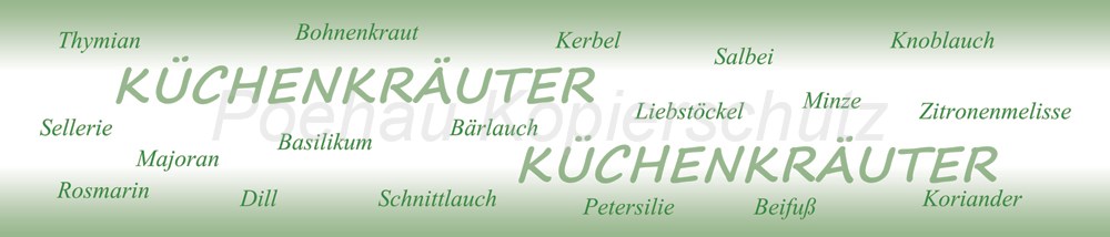 Bild 1 von AvS170703VL0001 Küchenkräuter  / (Material) Hartschaum-Rückwand / (Schutzschicht) UV Hartlack glänzend mit Abperleffekt / (Langzeitgarantie) ohne Langzeitgarantie