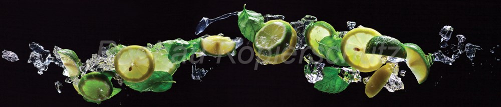 Bild 1 von AvS10782TL4838 Zitrone Black Splash  / (Material) Hartschaum-Rückwand / (Schutzschicht) UV Hartlack glänzend / (Langzeitgarantie) ohne Langzeitgarantie