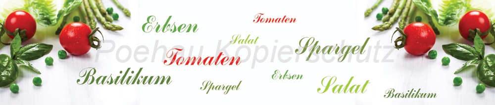 Bild 1 von AvS7942IL7774B Tomate Basilikum Spargel Gemüse  / (Material) Aluverbund-Rückwand / (Schutzschicht) kein Schutzlack / (Langzeitgarantie) ohne Langzeitgarantie