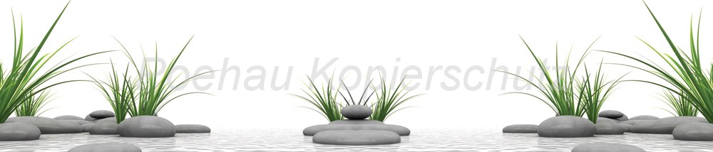 Bild 1 von AvS796VL6861A Zen Steine Gras  / (Material) Hartschaum-Rückwand / (Schutzschicht) UV Hartlack glänzend / (Langzeitgarantie) ohne Langzeitgarantie