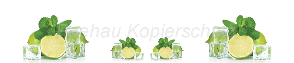 Bild 1 von AvS4819IL6923 Limette Eiswürfel Minze  / (Material) Aluverbund-Rückwand / (Schutzschicht) UV Hartlack glänzend / (Langzeitgarantie) ohne Langzeitgarantie