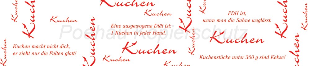 Bild 1 von AvS180123VL0001 Kuchen Diät rot  / (Material) Hartschaum-Rückwand / (Schutzschicht) UV Hartlack glänzend / (Langzeitgarantie) ohne Langzeitgarantie