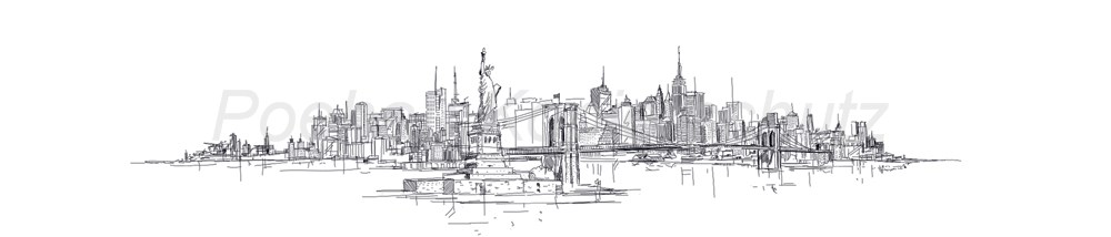 Bild 1 von AvS10194TL7451 New York s/w  / (Material) Hartschaum-Rückwand / (Schutzschicht) UV Hartlack glänzend mit Abperleffekt / (Langzeitgarantie) ohne Langzeitgarantie