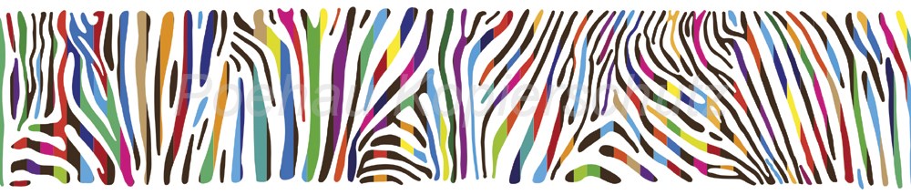 Bild 1 von AvS8961IL4896A Zebra bunt farbig  / (Material) Hartschaum-Rückwand / (Schutzschicht) UV Hartlack glänzend / (Langzeitgarantie) ohne Langzeitgarantie
