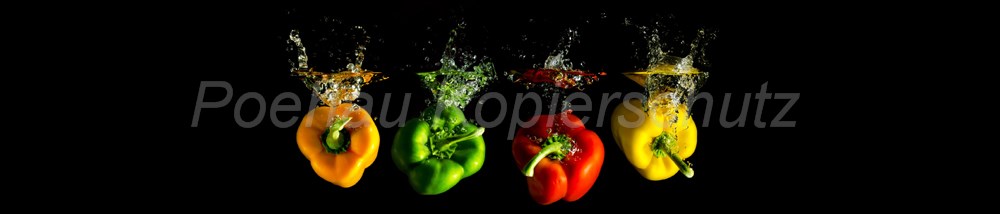 Bild 1 von AvS4567IL1967 Paprika Black Splash  / (Material) Hartschaum-Rückwand / (Schutzschicht) UV Hartlack glänzend / (Langzeitgarantie) ohne Langzeitgarantie