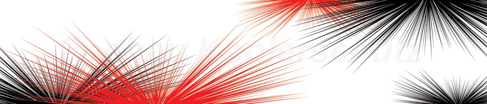 Bild 1 von AvS190722VL0004 Nadeln Nedles schwarz rot  / (Material) Aluverbund-Rückwand / (Schutzschicht) UV Hartlack glänzend / (Langzeitgarantie) ohne Langzeitgarantie