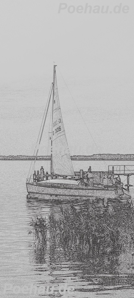 Bild 1 von Bad200203VL0002 Hafen Segelboot  / (Material) Hartschaum-Rückwand / (Schutzschicht) UV Hartlack matt / (Langzeitgarantie) ohne Langzeitgarantie