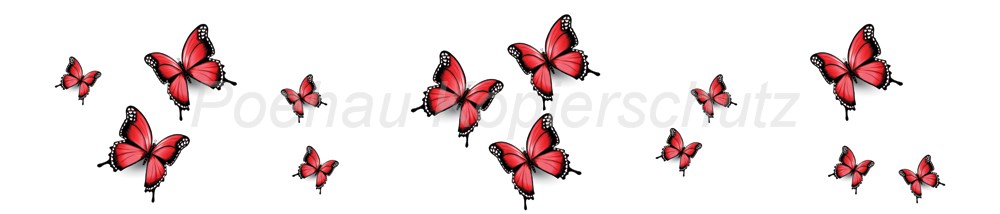 Bild 1 von AvS11590TL6558C Schmetterling rot schwarz  / (Material) Aluverbund-Rückwand / (Schutzschicht) UV Hartlack matt / (Langzeitgarantie) mit Langzeitgarantie* 5 Jahre