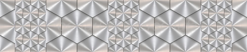 Bild 1 von AvS3610IL9060D Sechseck Edelstahl grau  / (Material) Hartschaum-Rückwand / (Schutzschicht) UV Hartlack matt / (Langzeitgarantie) ohne Langzeitgarantie