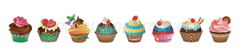 Bild 1 von AvS8219TL7718B Cupcake  / (Material) Acryl-Rückwand / (Schutzschicht) für Wandverklebung / (Langzeitgarantie) mit Langzeitgarantie* 3 Jahre