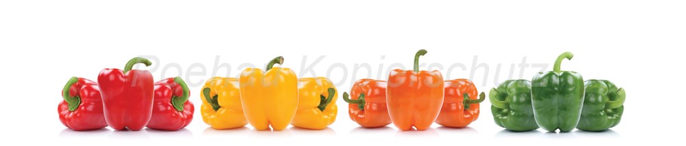 Bild 1 von AvS10813IL5697B Paprika bunt  / (Material) Aluverbund-Rückwand / (Schutzschicht) UV Hartlack matt / (Langzeitgarantie) ohne Langzeitgarantie