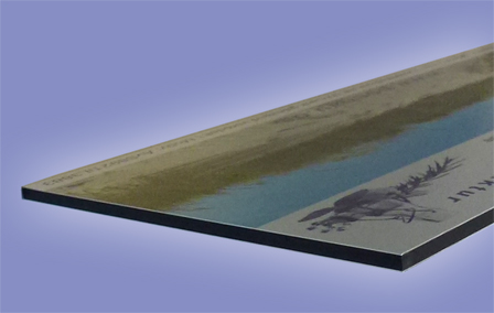 Bild 1 von Aluverbund Rückwand 3 mm  / (Höhe) bis 100 cm / (Breite) bis 160 cm / (Schutzschicht) ohne Hartlack / (Langzeitgarantie) mit Langzeitgarantie*