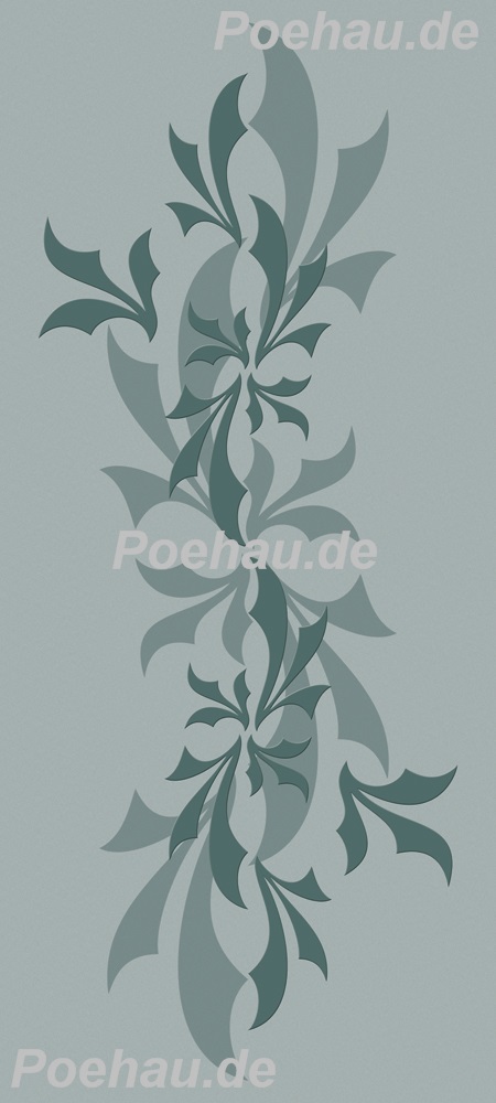 Bild 1 von Bad191220VL0001C Ranke blau  / (Material) Acryl-Rückwand / (Schutzschicht) für Wandverschraubung / (Langzeitgarantie) mit Langzeitgarantie* 3 Jahre