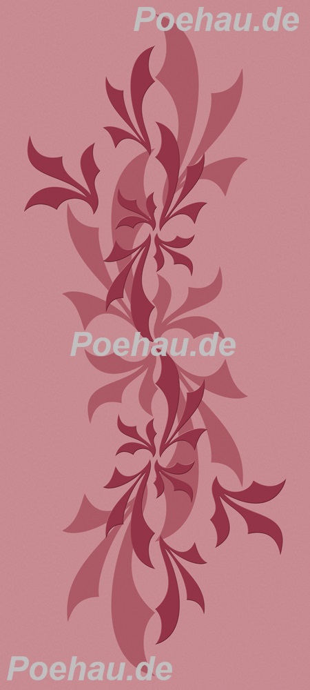Bild 1 von Bad191220VL0001E Ranke rot  / (Material) Hartschaum-Rückwand / (Schutzschicht) UV Hartlack matt / (Langzeitgarantie) ohne Langzeitgarantie