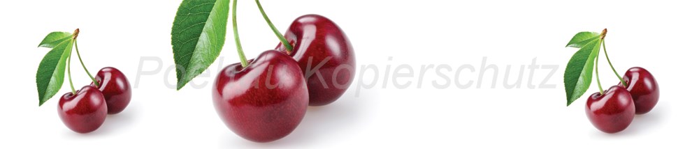 Bild 1 von AvS6669IL4100B rote Kirschen  / (Material) Acryl-Rückwand / (Schutzschicht) für Wandverschraubung / (Langzeitgarantie) mit Langzeitgarantie* 3 Jahre