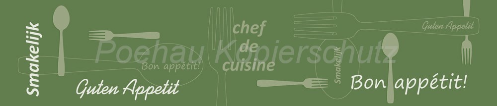 Bild 1 von AvS190508VL0006 Guten Appetit dunkelgrün  / (Material) Hartschaum-Rückwand / (Schutzschicht) kein Schutzlack / (Langzeitgarantie) ohne Langzeitgarantie