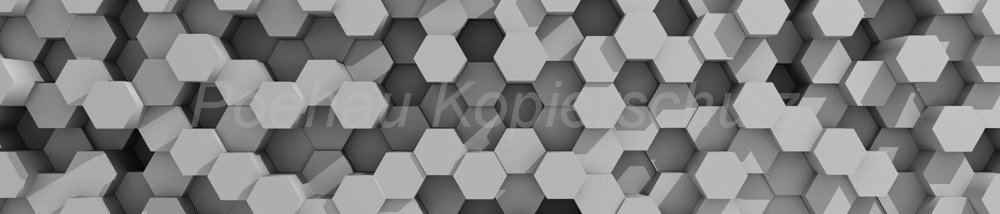 Bild 1 von AvS12966IL8872 Sechseck Graustufen Ebenen  / (Material) Acryl-Rückwand / (Schutzschicht) für Wandverschraubung / (Langzeitgarantie) ohne Langzeitgarantie
