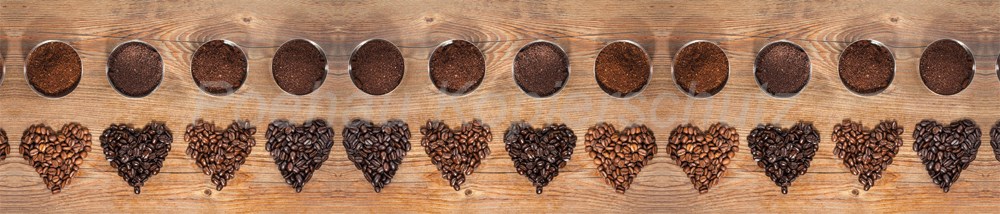 Bild 1 von AvS6850IL8148 Kaffee Herzen Holz  / (Material) Aluverbund-Rückwand / (Schutzschicht) UV Hartlack glänzend / (Langzeitgarantie) ohne Langzeitgarantie