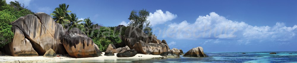 Bild 1 von AvS6134IL2211 Seychellen Himmel Strand  / (Material) Hartschaum-Rückwand / (Schutzschicht) UV Hartlack matt / (Langzeitgarantie) ohne Langzeitgarantie