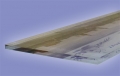 Echtglas ESG 5 mm  / (Höhe) bis 70 cm / (Breite) bis 100 cm  / (Bohrung 8 mm / Schutzschicht) 2 Bohrungen inkl. Edelstahlabdeckung