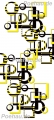 Bad200129VL0001D Karo Kreise gelb schwarz weiß  / (Material) Acryl-Rückwand / (Schutzschicht) für Wandverklebung / (Langzeitgarantie) mit Langzeitgarantie* 
